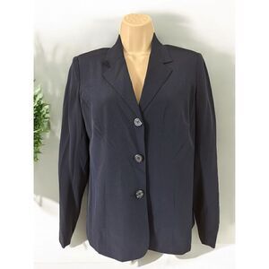 Chadwick's Blazer Jacket Women’s 4 Navy Lined 100% Silk